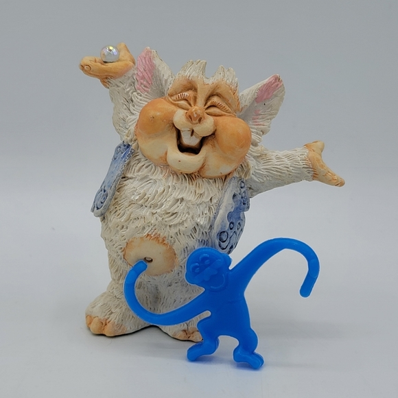 World of Krystonia Trumph Troll Panton Swarovsky Crystal Resin Figurine 1988 Vtg - Picture 12 of 12